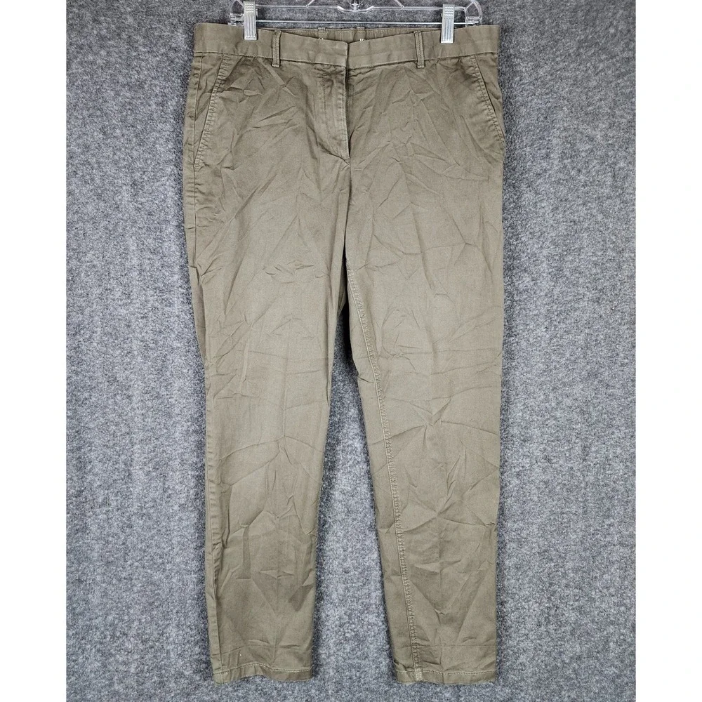 Gap Khakis Pants Women 10R Broken-In Straight Olive Green EUC